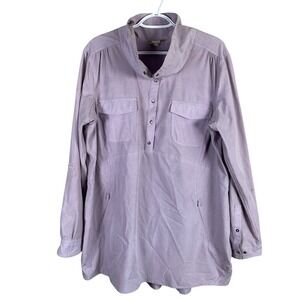 Duluth Sol Survivor Sun Protection Popover Tunic Top Vented Womens‎ XL Purple